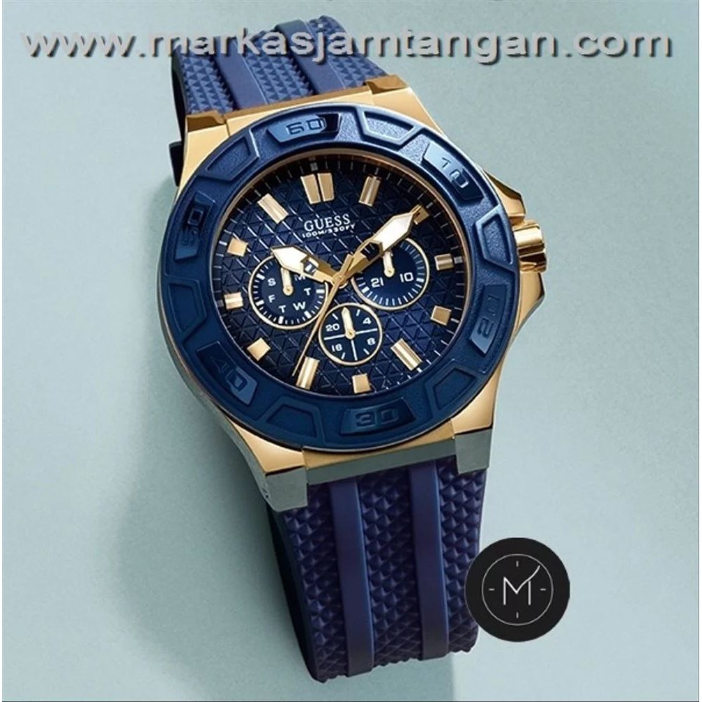Jam Tangan Pria Guess Man W0674G2 W0674G4 W0674G8 W0674G7 Chronograph Rubber Watch ORIGINAL