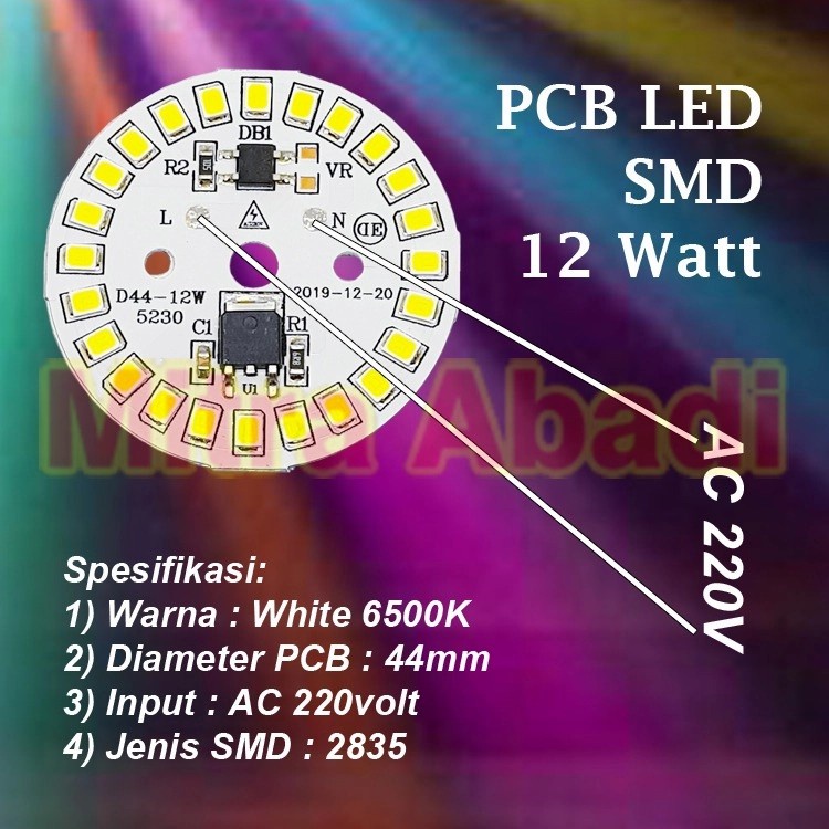 Jual PCB Round LED SMD 2835 Putih 6500K AC 220V | Shopee Indonesia