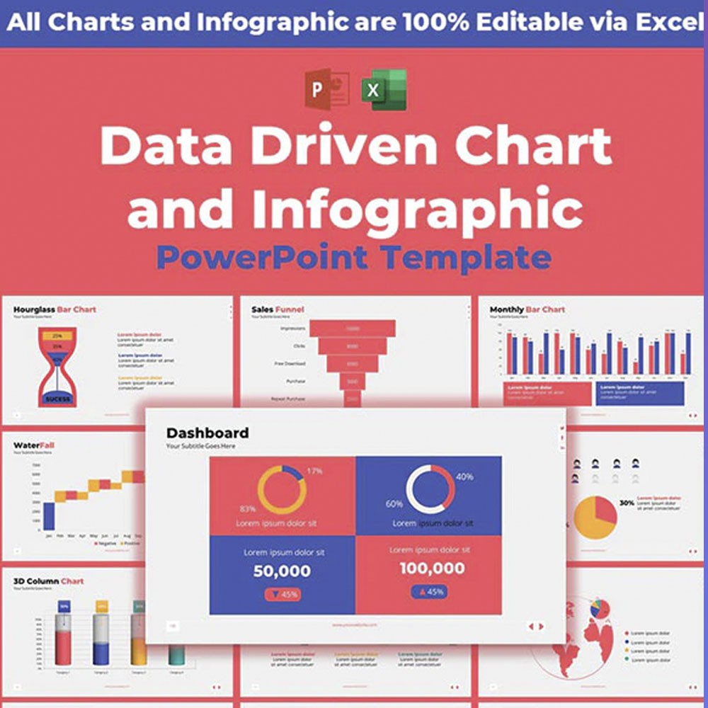 Jual NS Data Driven Chart and Infographic PowerPoint Template | Shopee ...