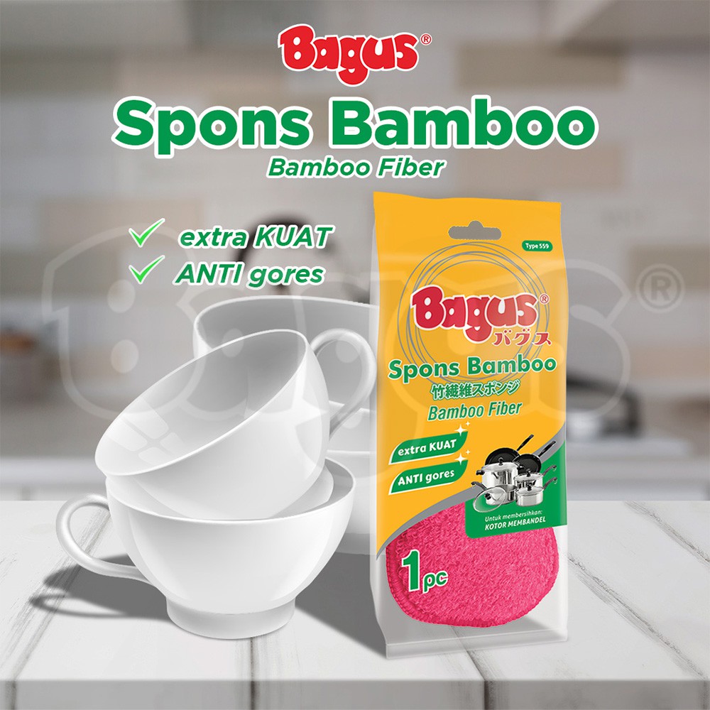 Jual MyHomey Bagus Sabut Spons bamboo fiber 1pc Sponge cuci piring 559 ...
