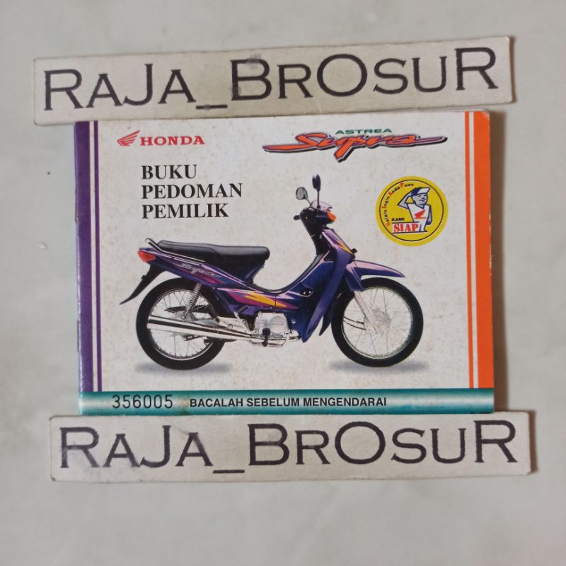 Jual Buku pedoman pemilik/Manual book Honda Astrea Supra Shopee Indonesia
