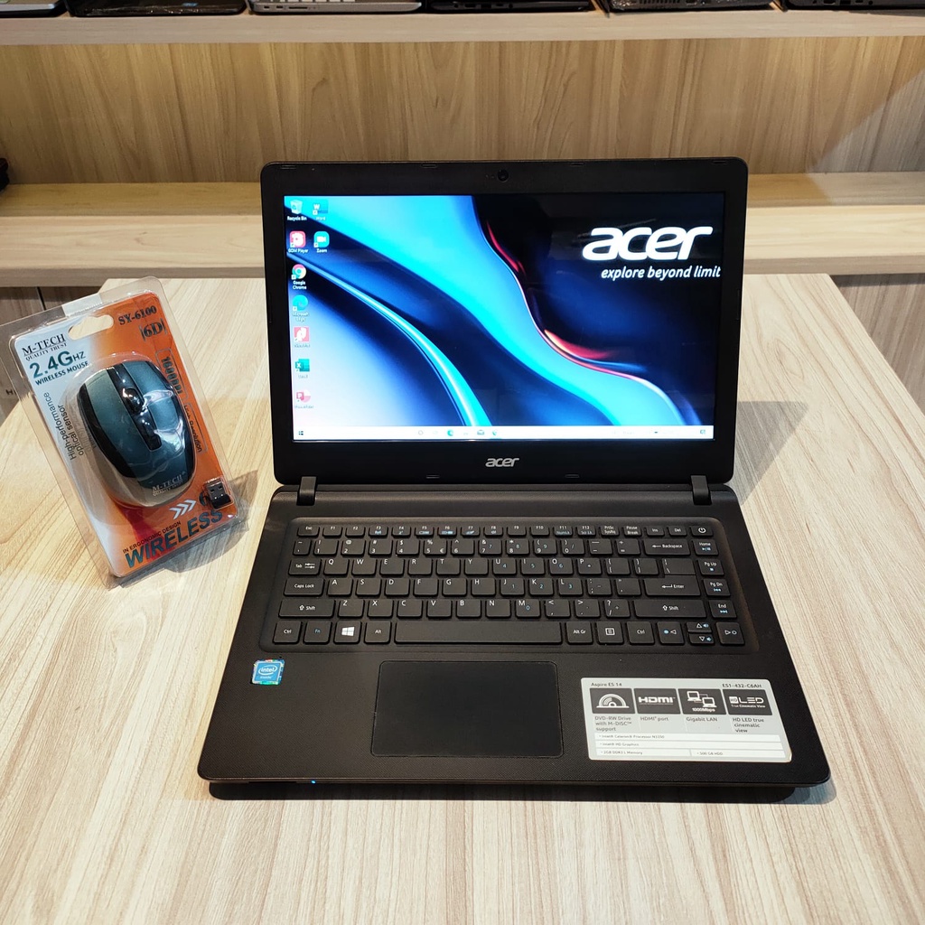 Jual Acer Aspire Es 14 Es1 432 C6ah Hitam Celeron N3350 Ram 4gb Ssd 128gb Vga Intel Hd 9463