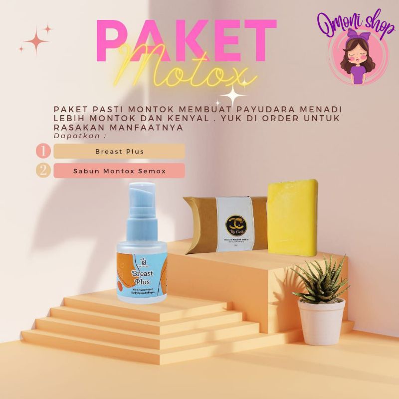 Jual PAKET MOTOX / PAKET PASTI MONTOK / BREAST PLUS & SABUN MONTOX