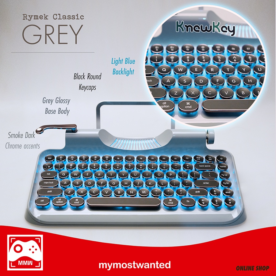 Jual KNEWKEY Rymek GREY CLASSIC limited Bluetooth Mechanical Keyboard ...