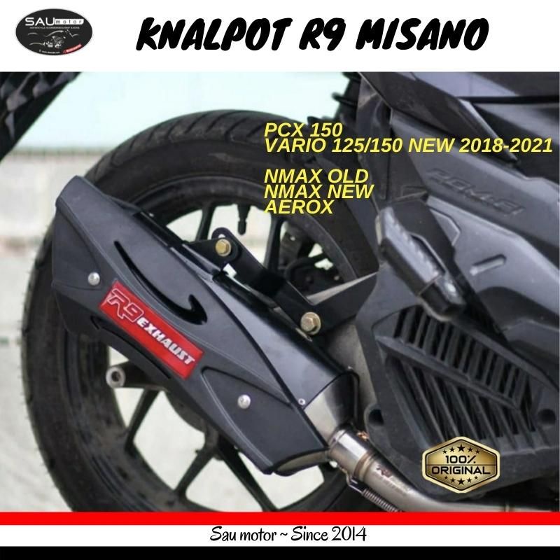 Jual Saumotor Knalpot R9 Misano Nmax Old Nmax New Aerox Vario 125/150 ...