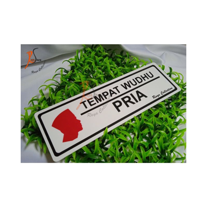 Jual Tulisan Acrylic Tempat Wudhu Pria Dan Wanita Ukuran 25x8cm Murah