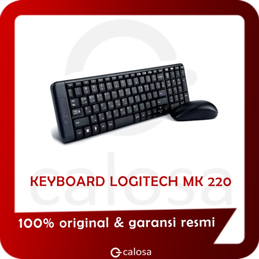 Jual Logitech Keyboard Wireless MK-220 MK220 MK 220 Combo (KEYBOARD ...