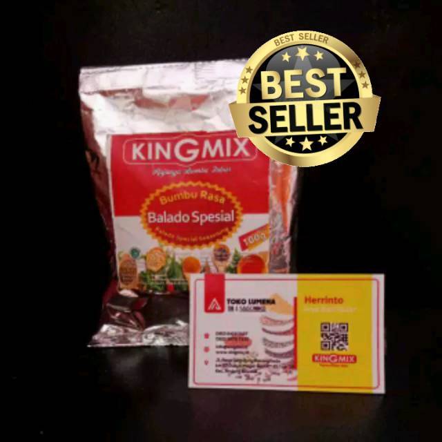 Jual bumbu tabur rasa balado spesial 100g kingmix HI | Shopee Indonesia