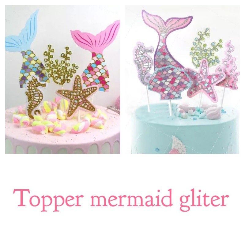 Jual Topper Mermaid Cake Birthday | Shopee Indonesia