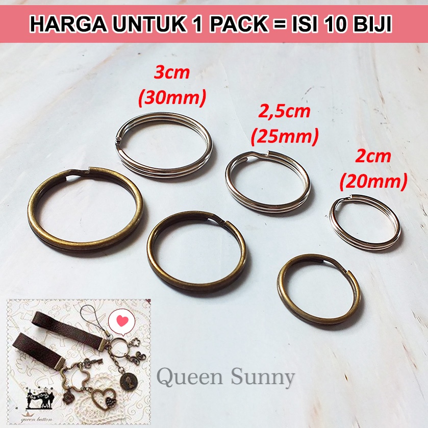 Jual MURAH Ring Bulat Metal (per 10Biji) Jump Ring Gantungan Kunci ...