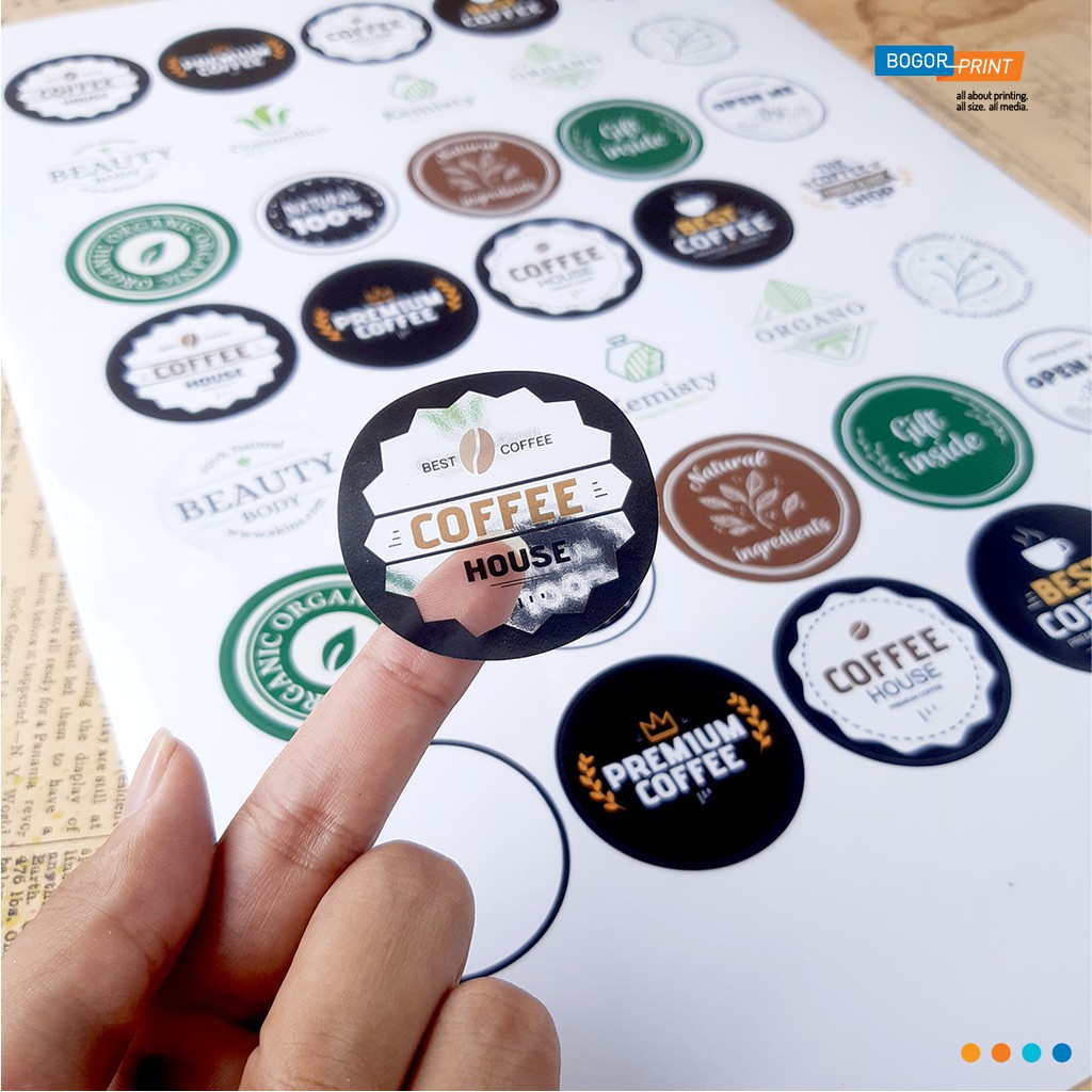 Jual Cetak Stiker Custom Transparant Satuan / Full Color Sticker Custom ...