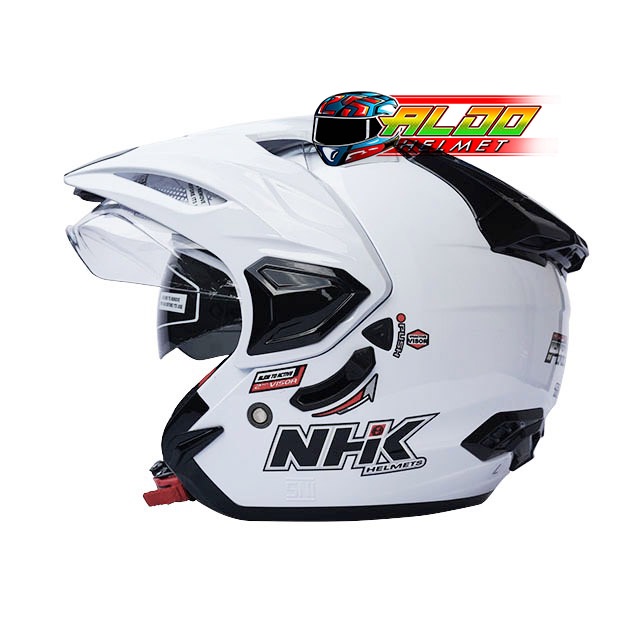 Jual HELM NHK PREDATOR CRYPTON SOLID BLACK DOFF | Helm NHK DOUBLE VISOR ...