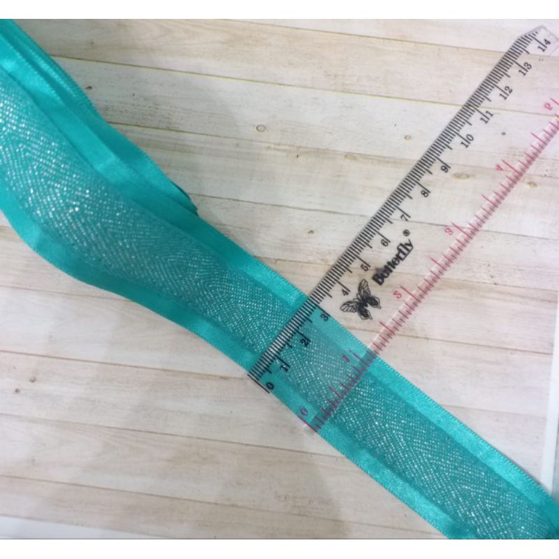 Jual PITA WARNA HIJAU TOSKA LEBAR 3CM HARGA RP 2.500/METER | Shopee