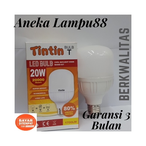 Jual Lampu Led Tintin 20watt Paket 10 Pcs Bohlam Led 20watt Tintin