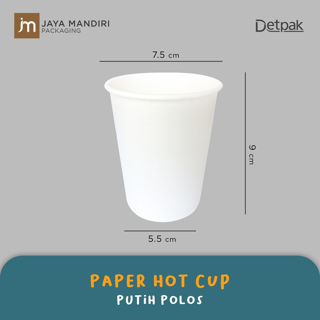 Jual Paper Hot Cup Putih Polos Detpak / Tempat Minum Detpak | Shopee ...
