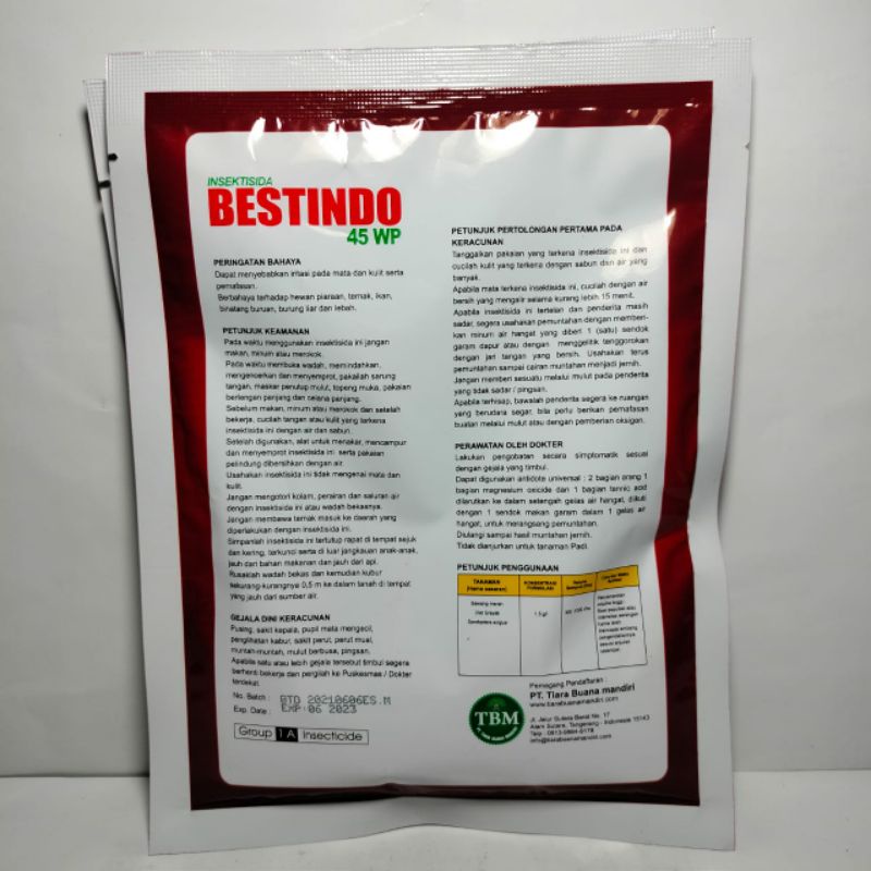 Jual Bestindo Metomil 45 wp 100 gram Insektisida mengendalikan Hama ...