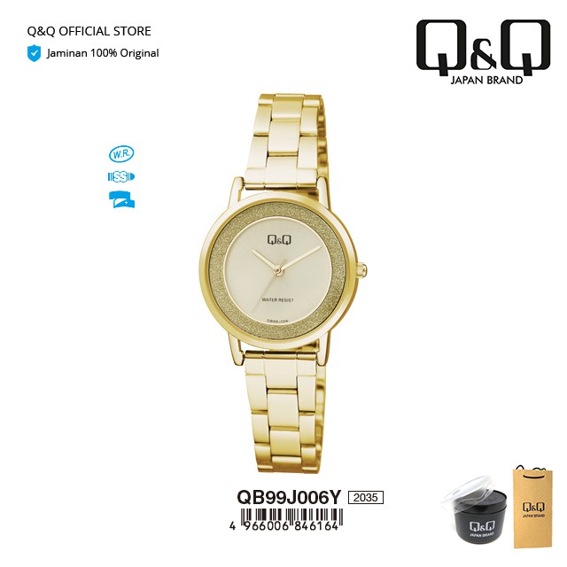 Q&Q QnQ QQ Original Jam Tangan Wanita Fashion Analog Stainless Steel QB99  QB99J Water Resist