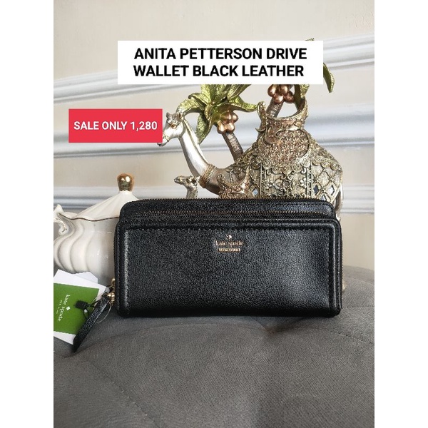 Jual DOMPET KATE SPADE ANITA PETTERSON DRIVE WALLET BLACK LEATHER