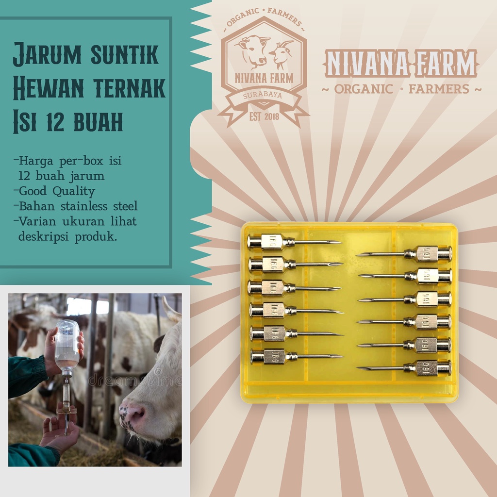 Jual Jarum Suntik Vaksin Hewan Ternak Kambing Domba Sapi Unggas Ayam ...