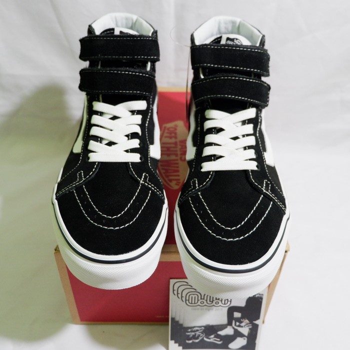 Vans Sk8 Hi Reissue Velcro Black White Original not sk8hi oldskool era