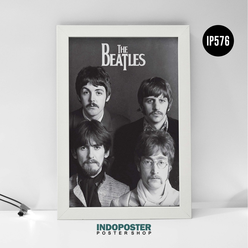 Jual Poster The Beatles Mustache A3 45x30cm | Shopee Indonesia