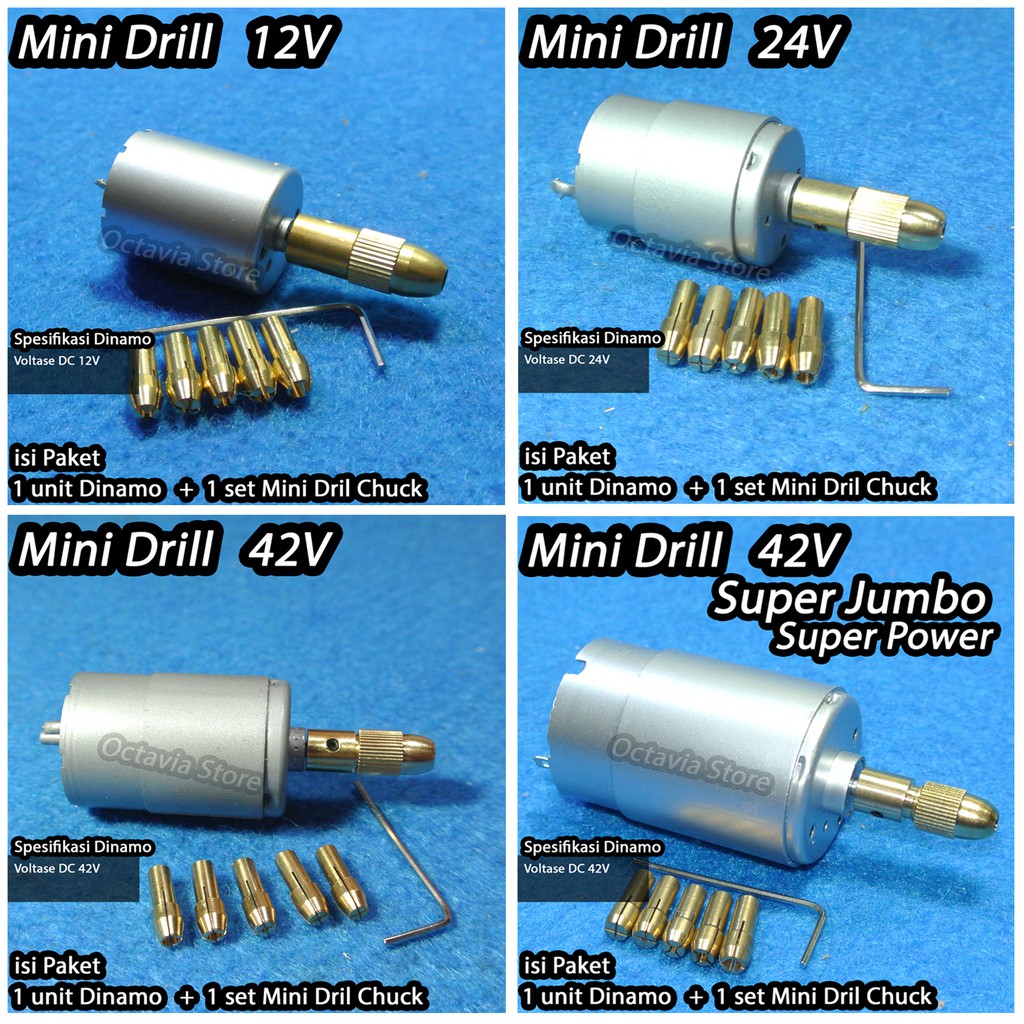 Jual Bor Pcb Mini Drill 1set paket dengan dinamo dan chuck kepala bor
