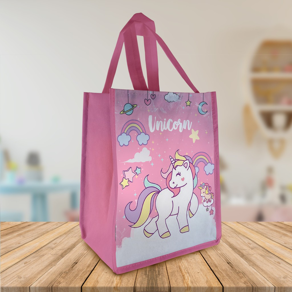 Tas Ultah Unicorn Potrait Tas Ulang Tahun Anak Goodie Bag BISA BELI SATUAN READY STOCK