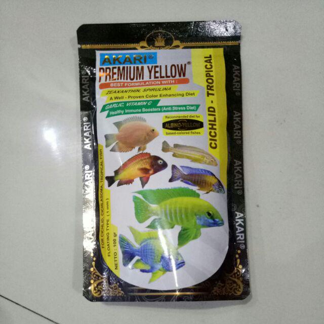 Jual Akari Premium Red Yellow Blue Cichlid Tropical Gr Pelet Mm