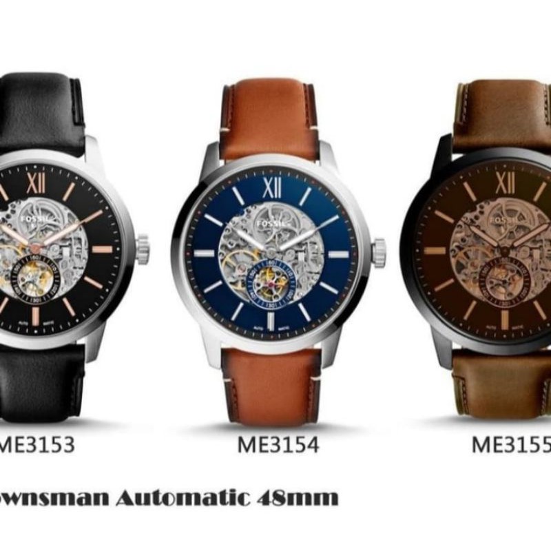 Jam Pria Fossil TownsMan ME 3153 ME 3154 ME 3155 Automatic Original