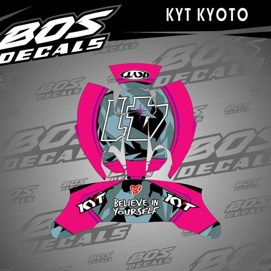 Jual Sticker Decal Helm KYT KYOTO Part 1 | Decal Sticker | Decal Helm ...