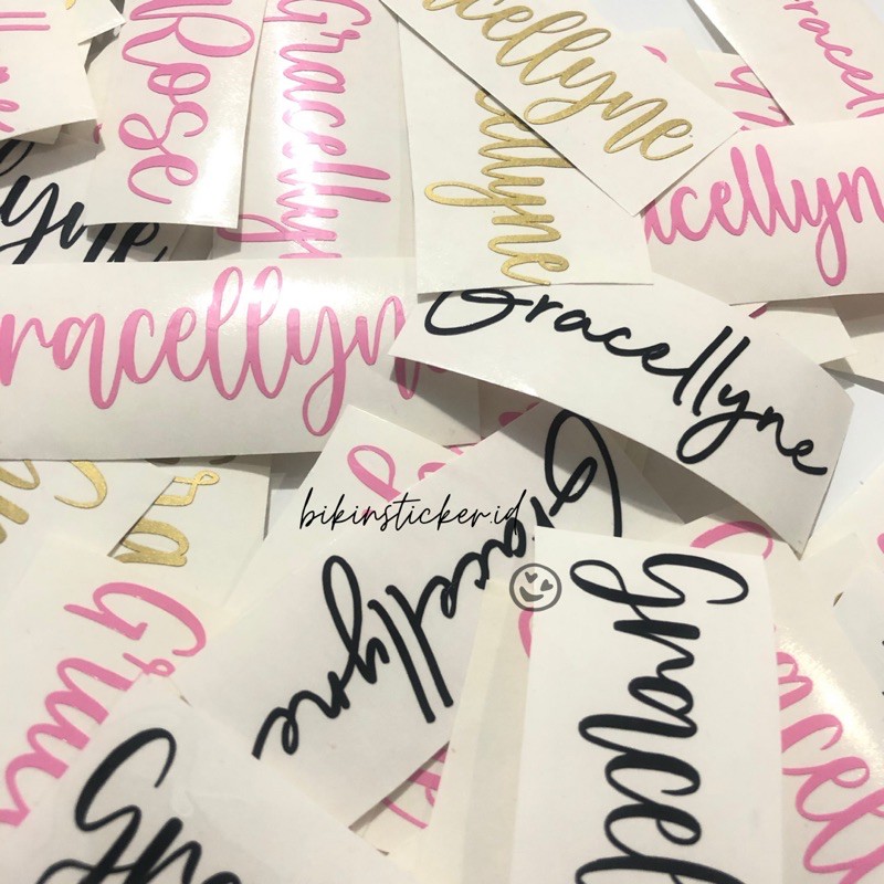 Jual CUSTOM STICKER NAMA MURAH [BACA DESKRIPSI PRODUK] | Shopee Indonesia