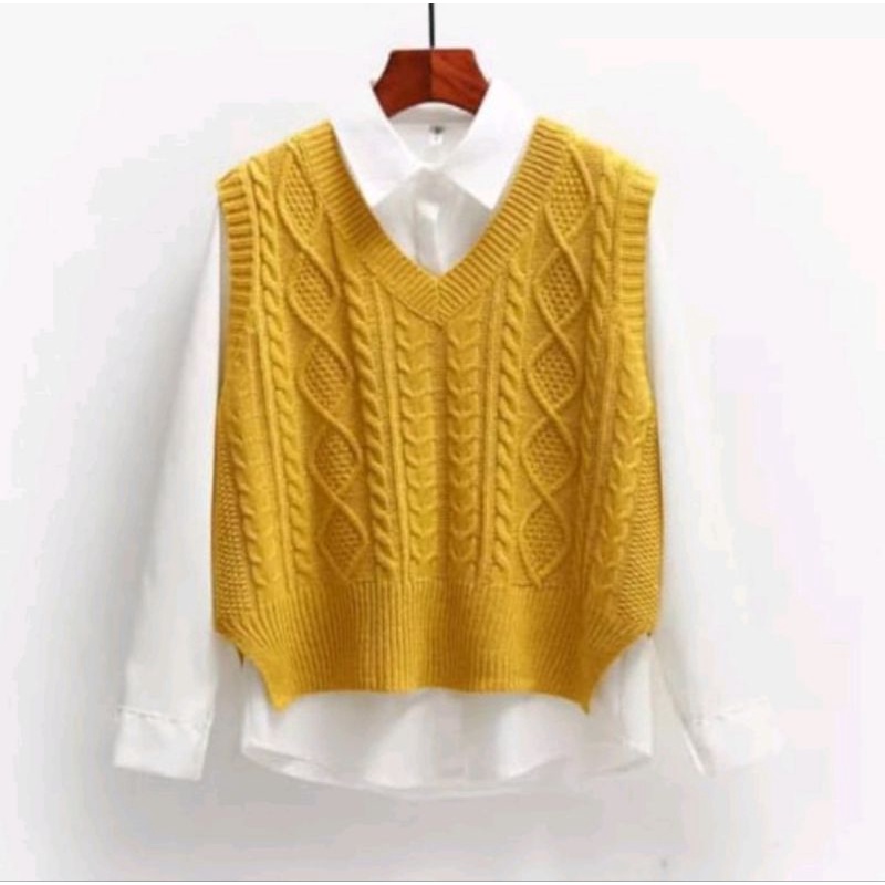 Aiko Breeze Tank - Argyle Knit :: Red Umber main image 0