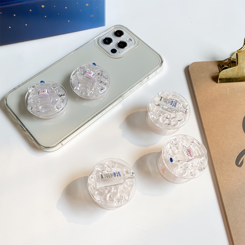 Jual Popsocket Korean Grip Transparan Evian / Vodka Shopee Indonesia