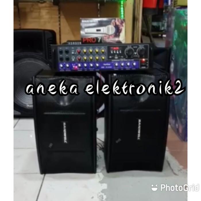 Jual PAKET KARAOKE SPEAKER HARDWELL ORIGINAL + AMPLIFIER BLUETOTH DAN