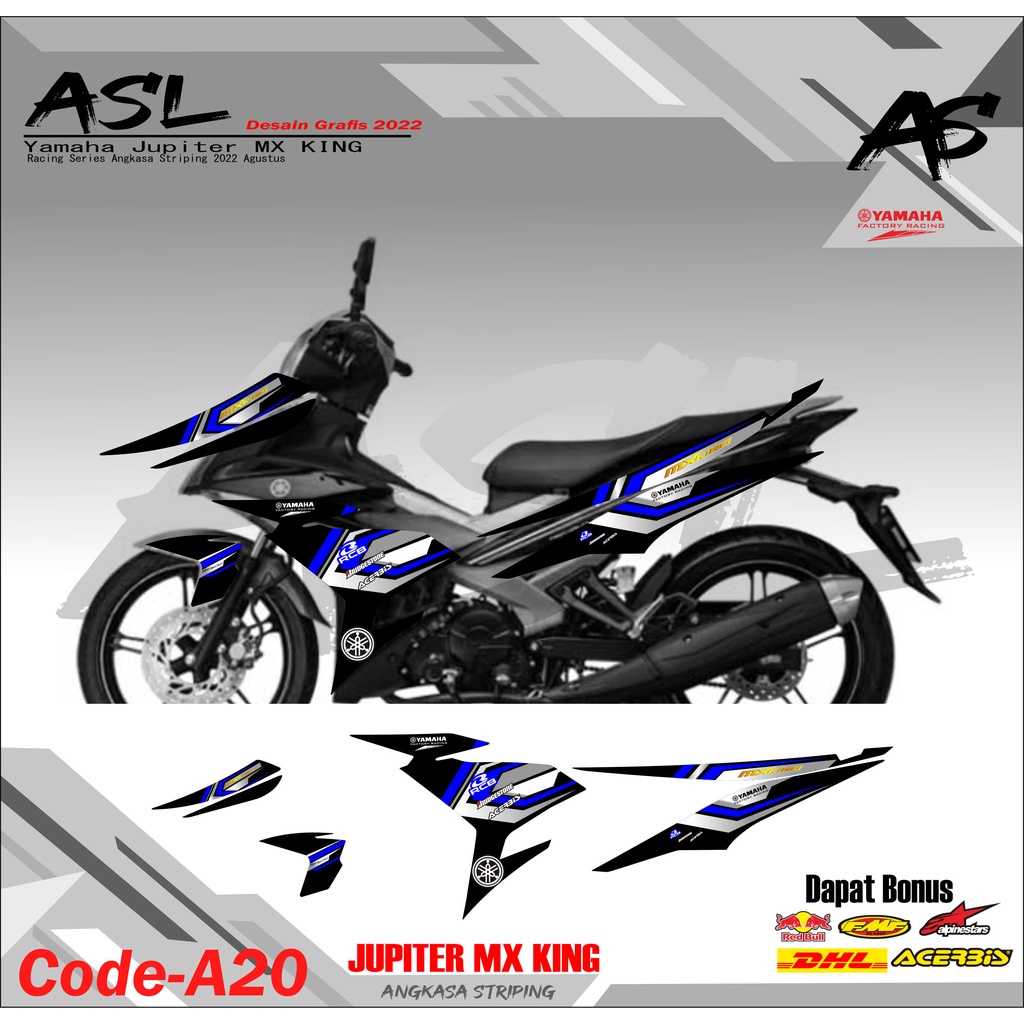 Jual CODE A20 STICKER STRIPING JUPITER MX KING - Stiker Variasi List ...