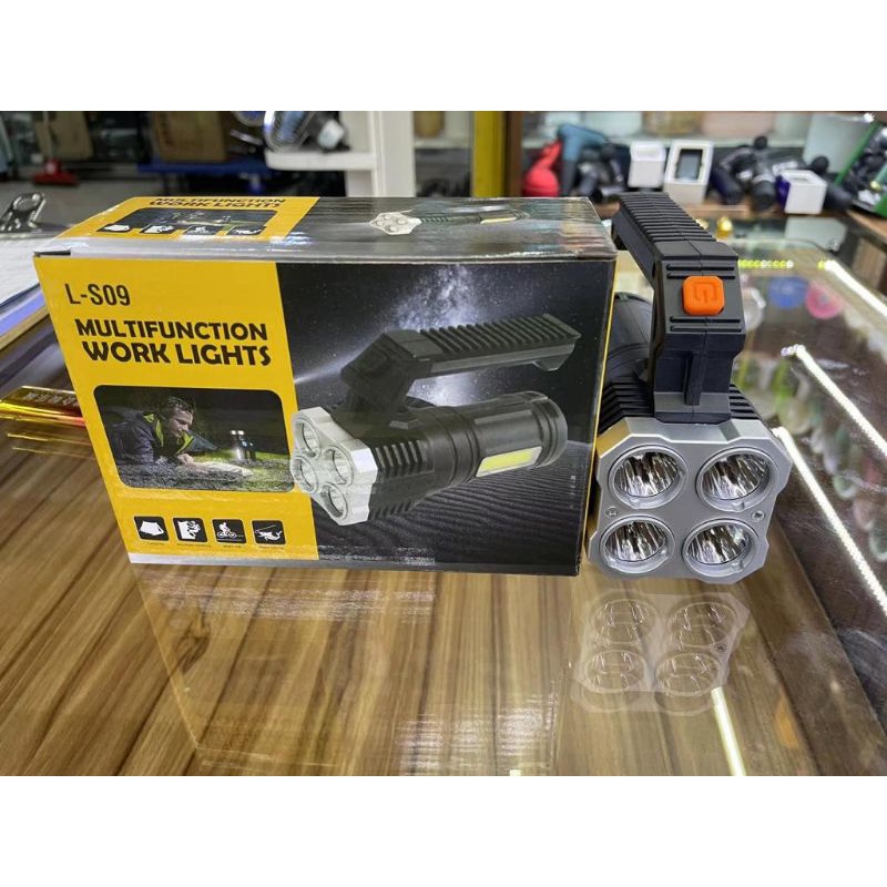 Jual LS09 Senter 4 LED Super Terang Senter Camp Recharble COB-Senter ...