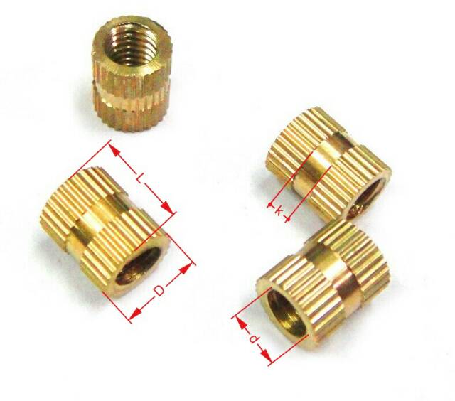 Jual Mur M2 M2.5 M3 | Brass Knurl M2*3 M2*4 M2*6 M2.5*4 M3*3 M3*4 ...