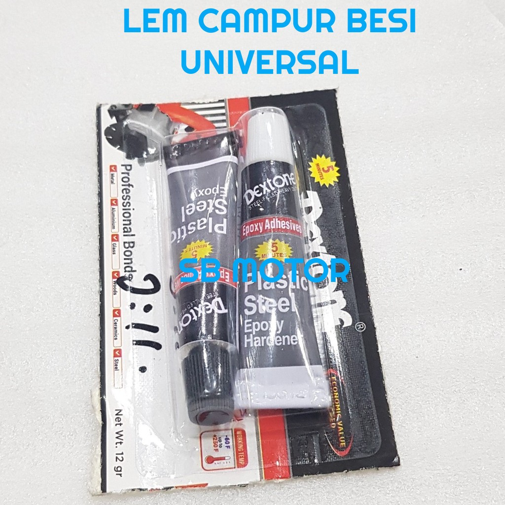 Jual Lem Besi Dextone Hitam Putih Plastic Steel Gram High Quality Shopee Indonesia