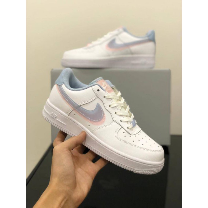 Nike air force clearance 1 white blue pink