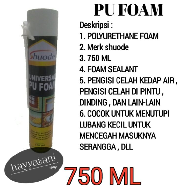 Jual PU FOAM / POLYURETHANE FOAM / PU FOAM SEALANT / PU FOAM SPRAY ...