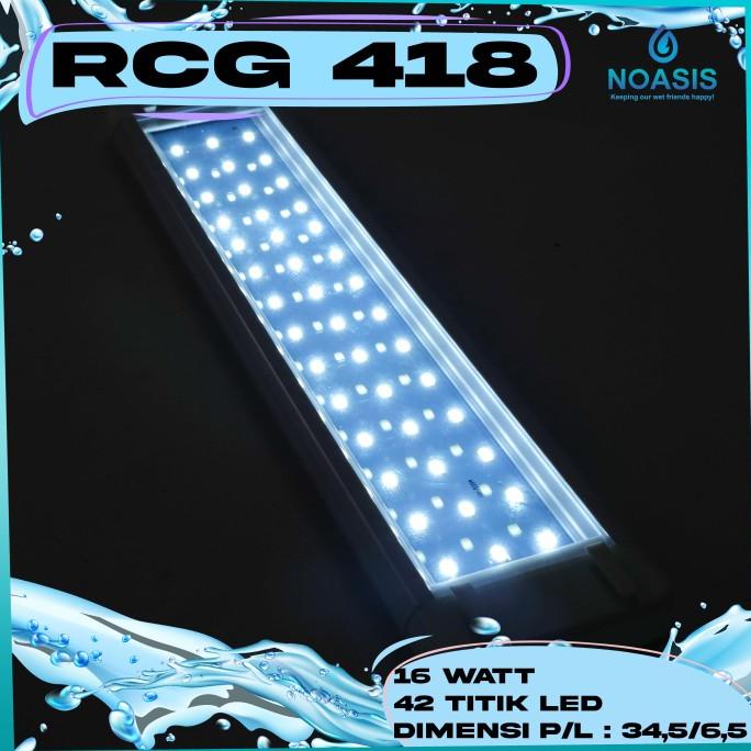 Jual LAMPU LED AQUARIUM LED RECENT RCG-418-SW 16 WATT 40 CM PUTIH ...