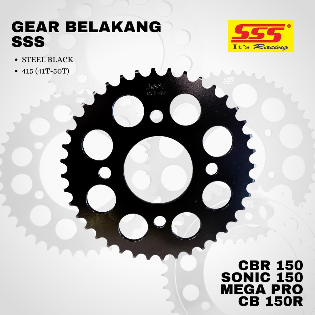 Jual Gear Gir CBR 150 Verza Sonic 150 sss 415 41 50 steel Black