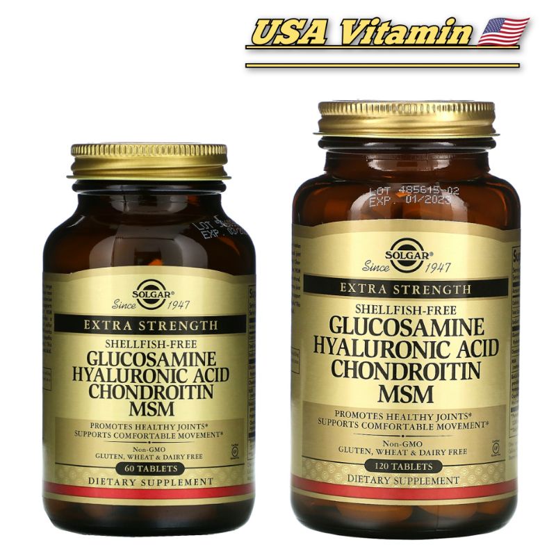 Jual Solgar Extra Strength Glucosamine Hyaluronic Acid Chondroitin MSM ...