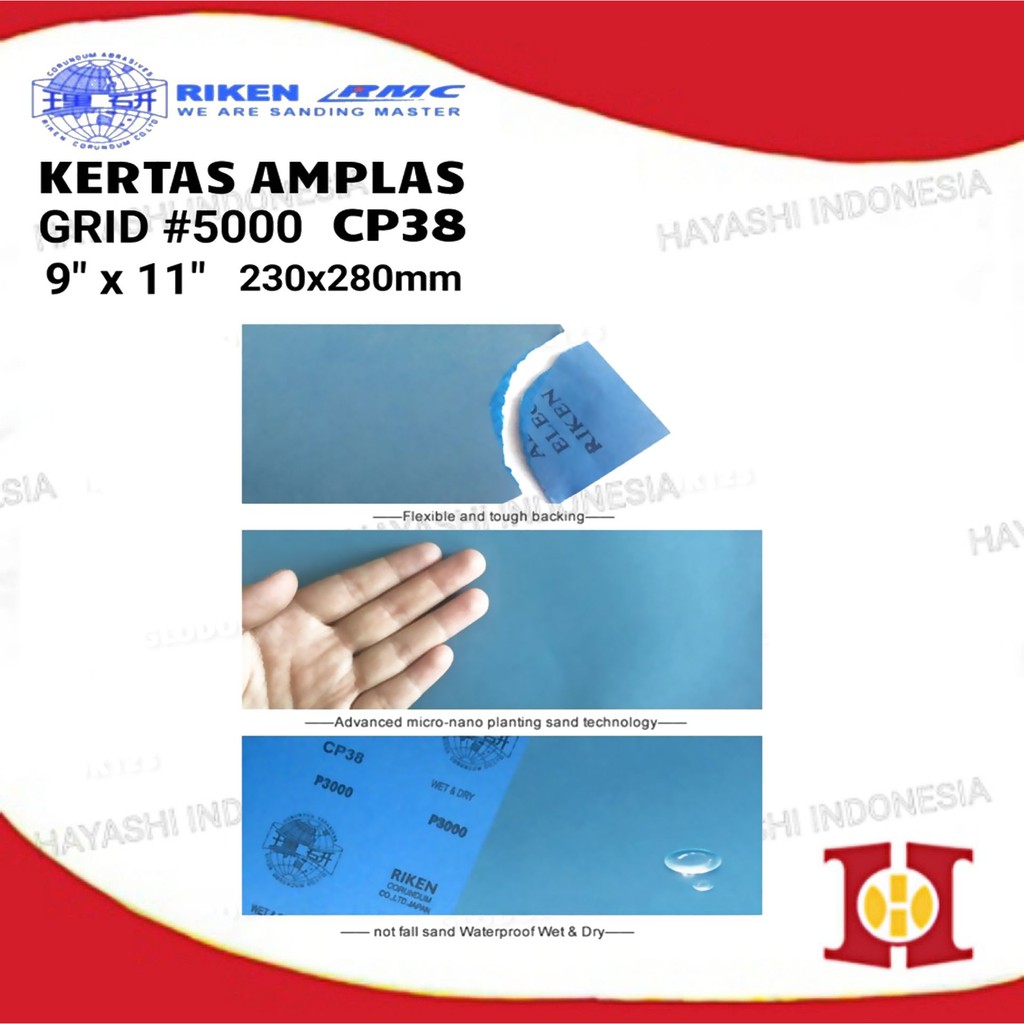 Jual Amplas Halus Kertas Kering Basah Tahan Air Grit 5000 - 5pcs ...