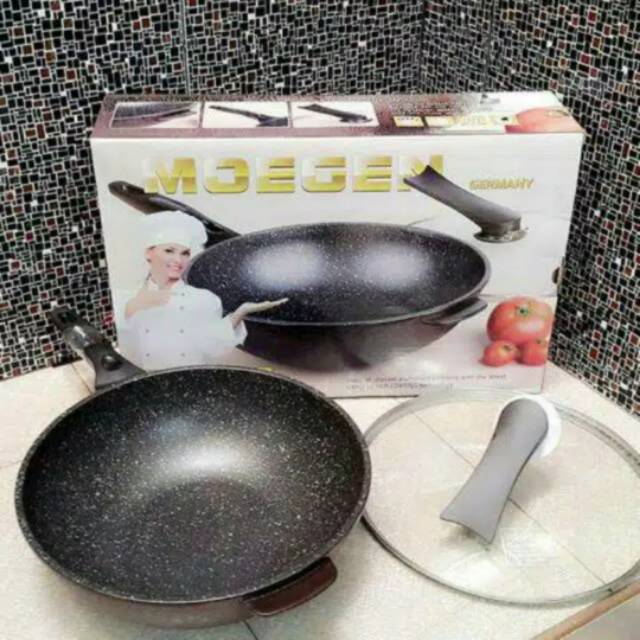 Jual Moegen Panci Wokpan Wok Pan 30cm Germany Tutup Kaca Teflon