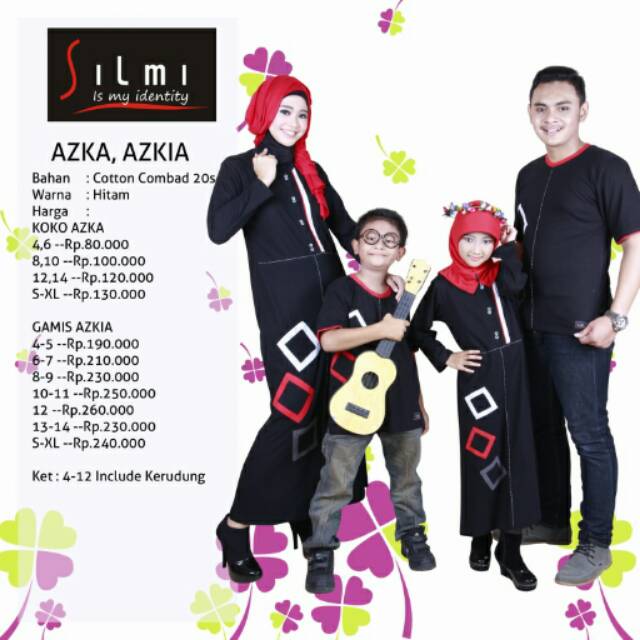 Jual Sarimbit keluarga warna hitam / azka azkia | Shopee Indonesia