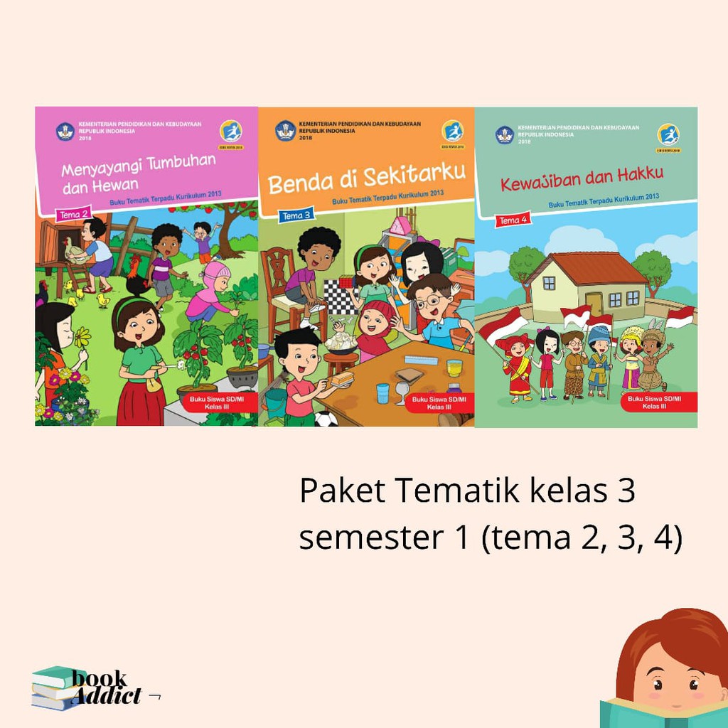 Jual Paket Buku Tematik SD kelas 3 Semester 1 | Shopee Indonesia