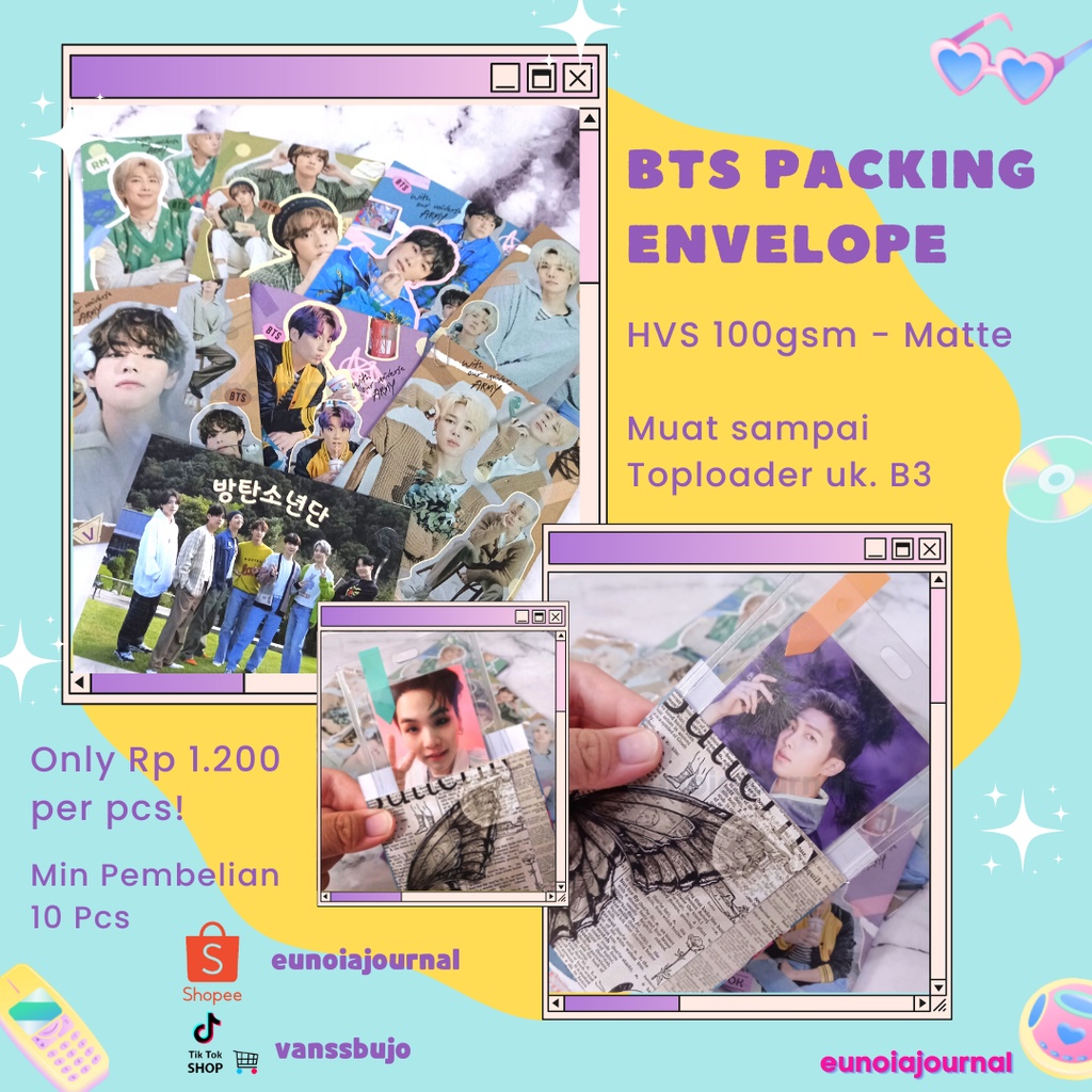 Jual Amplop Packing Photocard Deco ala Sellkor BTS | Photocard Packing ...