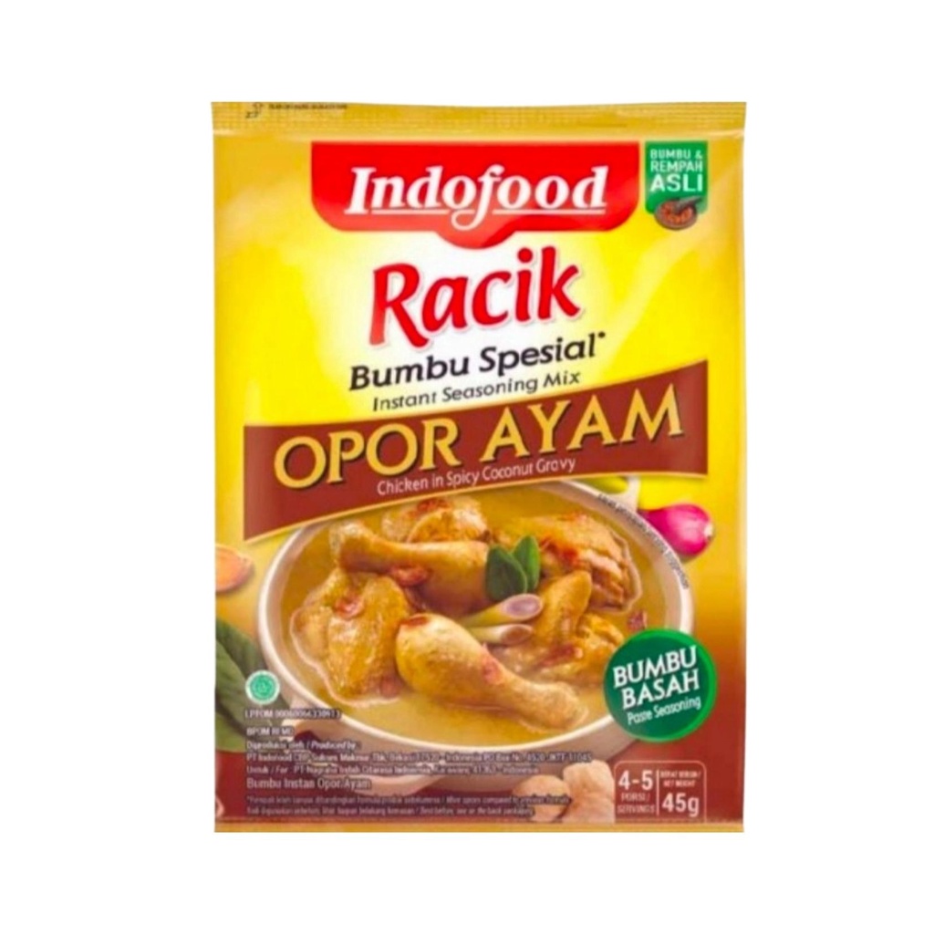 Jual Indofood Bumbu Racik Basah 45gr Rendang Gulai Kare Opor Ayam