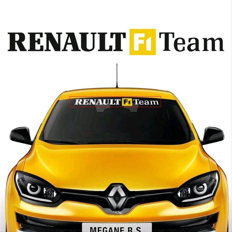 Jual STIKER MOBIL STICKER CUTTING KACA MOBIL DEPAN RENAULT F1 TEAM ...